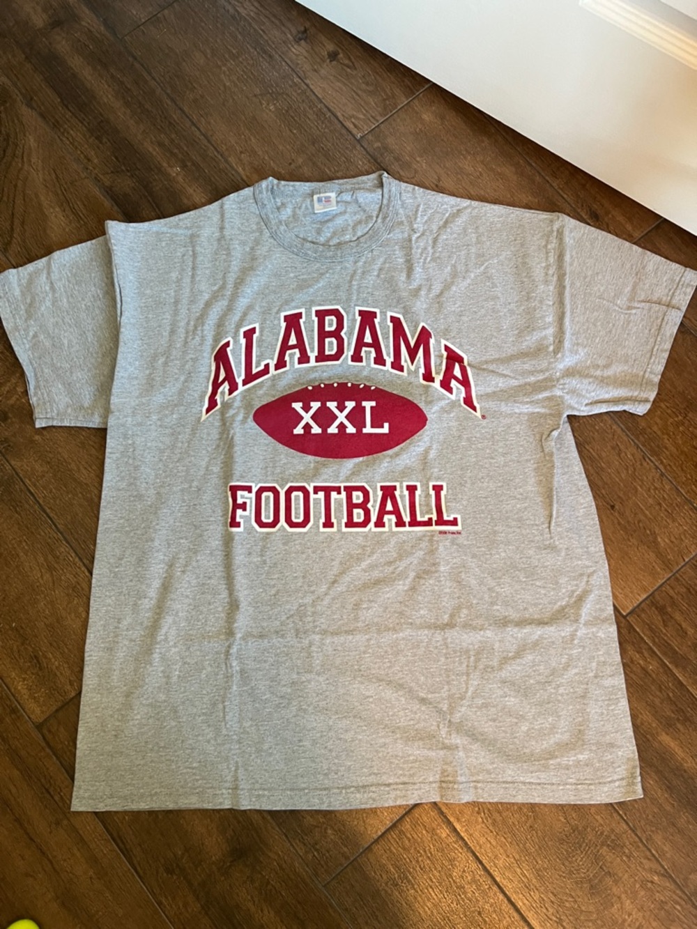 Vintage 90's Russell Athletic Gray Tee with Alabama Football - Size XL
